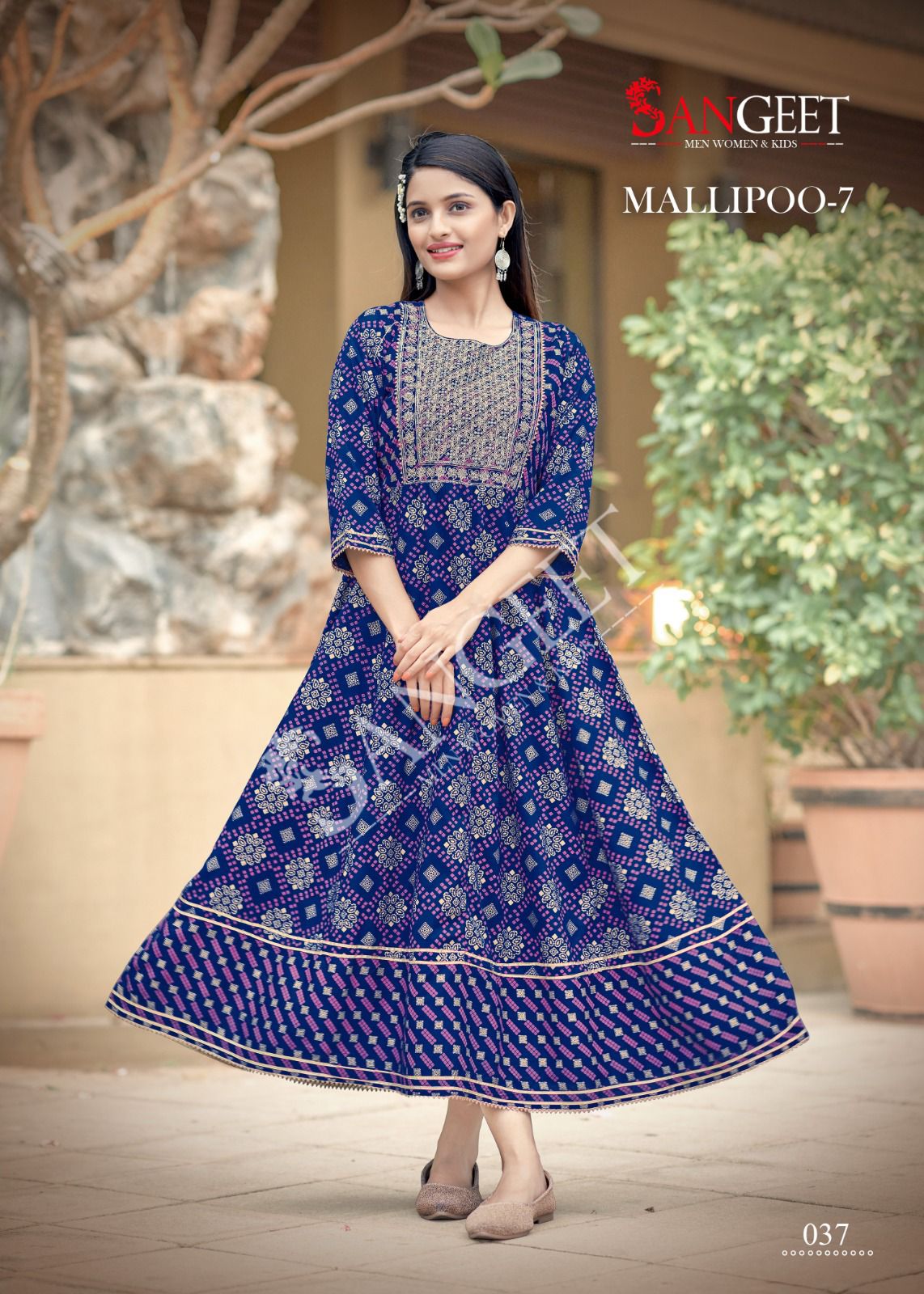 Sangeet Mallipoo 7 Anarkali Kurti Catalog